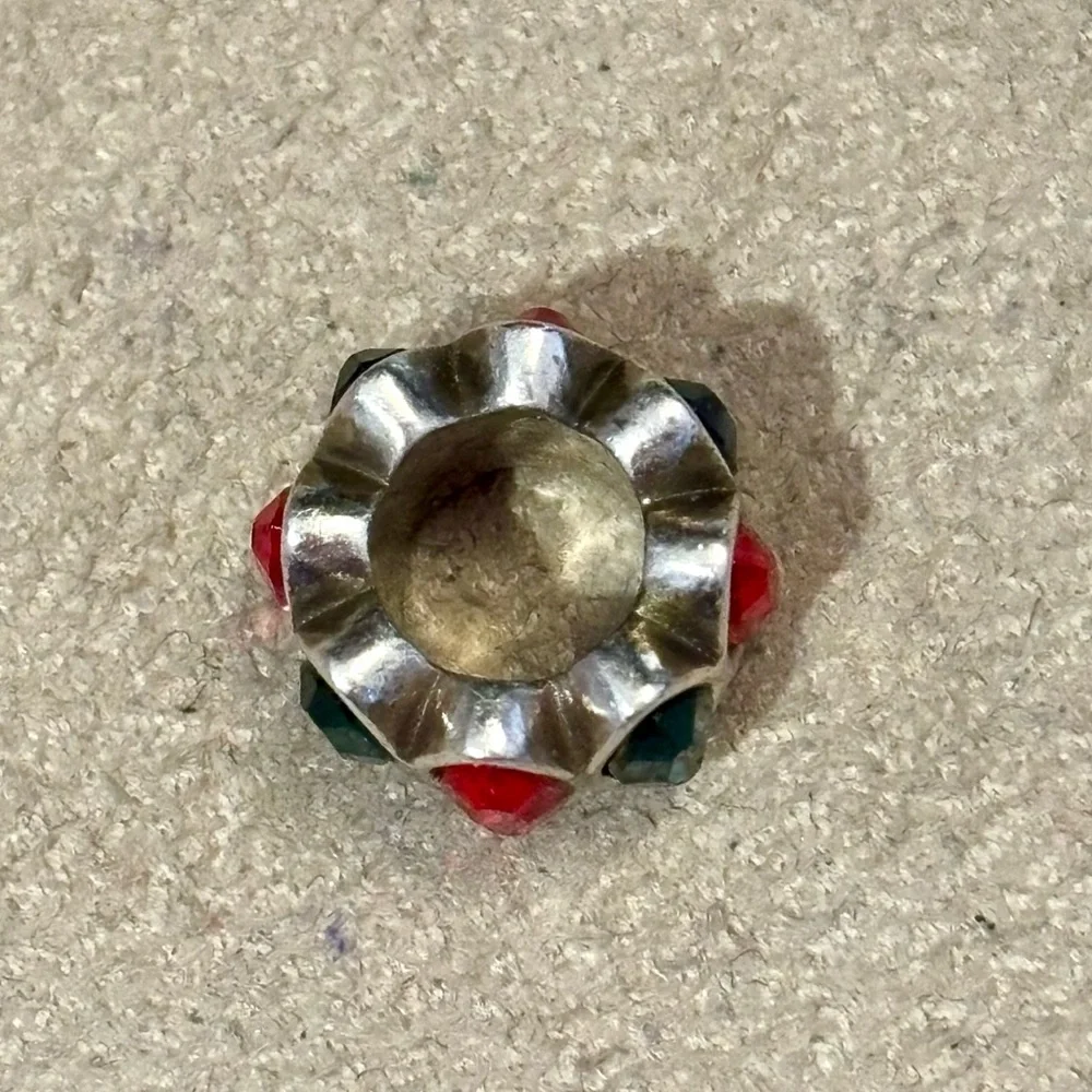 🎄Brighton Navette Spacer in Multi with Red & green oval-shape crystals Retired - Picture 4 of 7